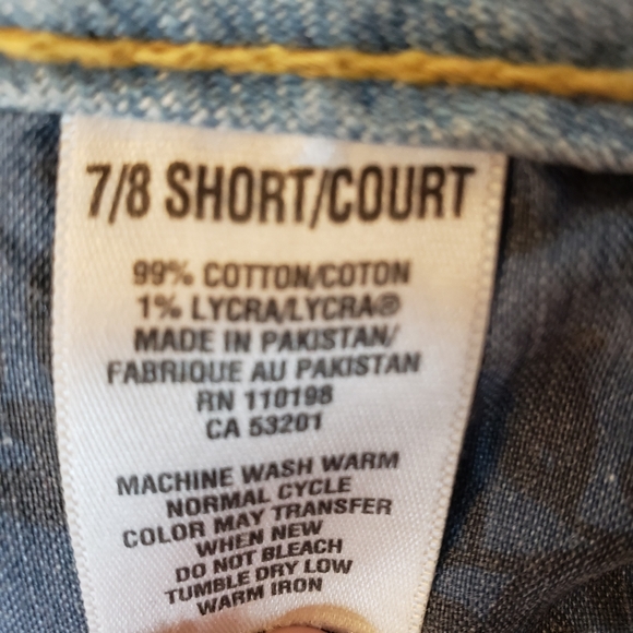 AEROPOSTALE jeans light wash skinny flare 7 / 8 short petite Hailey 30x28 8P P8 - Picture 5 of 11